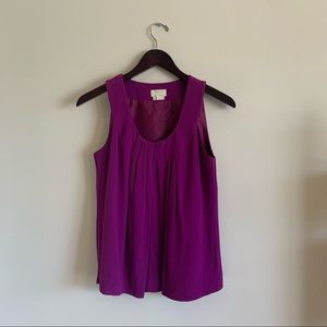 Kate Spade Matinee Pleated Sleeveless Shell Top